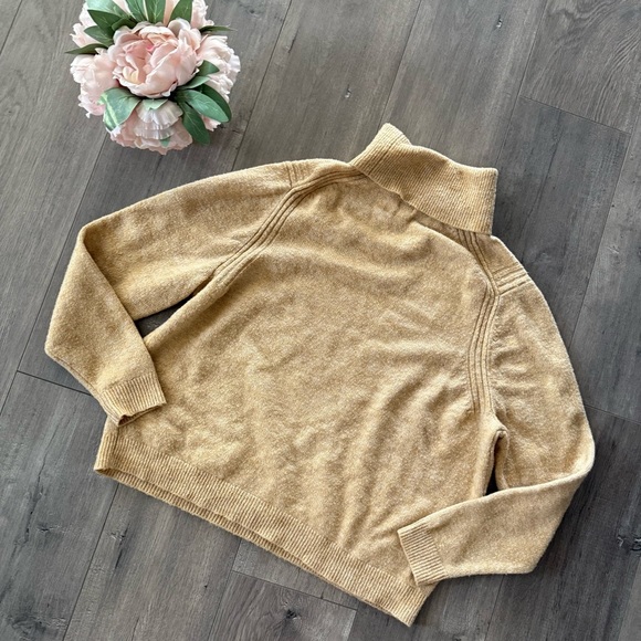 A New Day Heather Amber Yellow Cowlneck Sweater - Picture 6 of 6